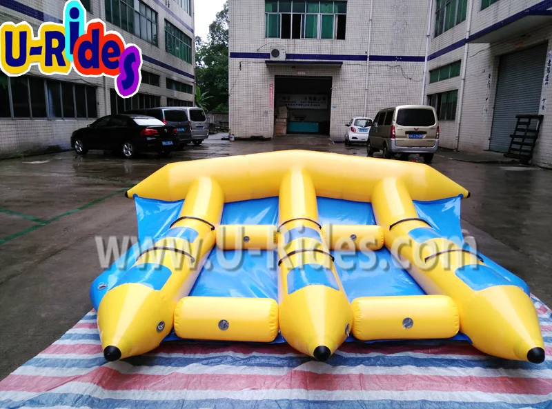 PVC airtight sea water sport games inflatable towable flying water tube towable boat inflatable flyfish  for water games