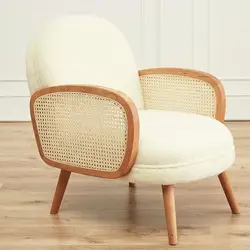 Modern Living Room Furniture Upholstered Sofa Leisure Chair Design Wooden Frame Relaxing Reading  Chair Velvet Accent Chairs