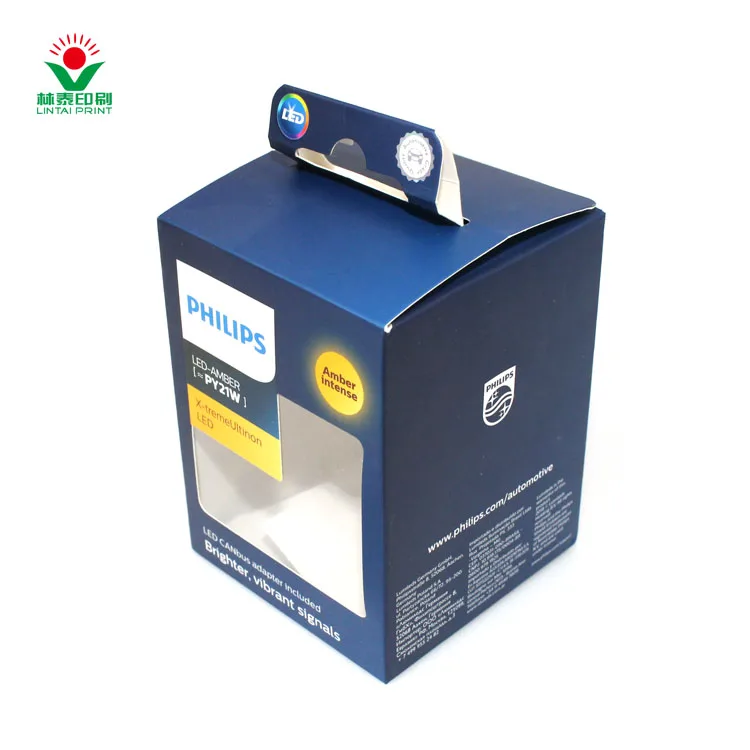 Customised Deluxe Transparent Window Retail Hang Up Packaging Loose Black Folding Cardboard Hang Up Labels Glossy Cartons