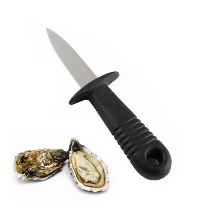 
New stock Seafood tools kitchen knife classic seafood shell tool opener plastic handle knives stainless steel oyster knife 