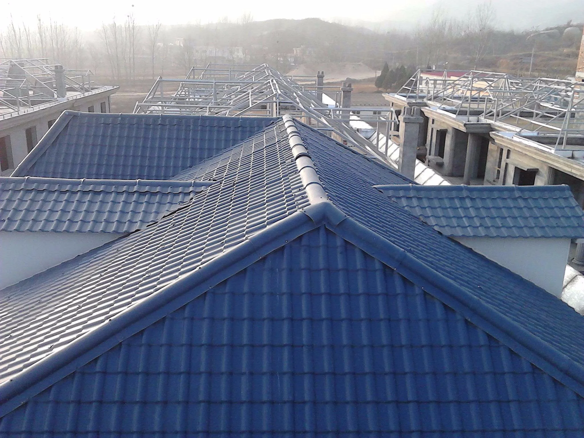 Metal Roof Tile Ridge Cap Colour Coated Tile Roll Former Forming Pressing Making Machine for Roof Drainage