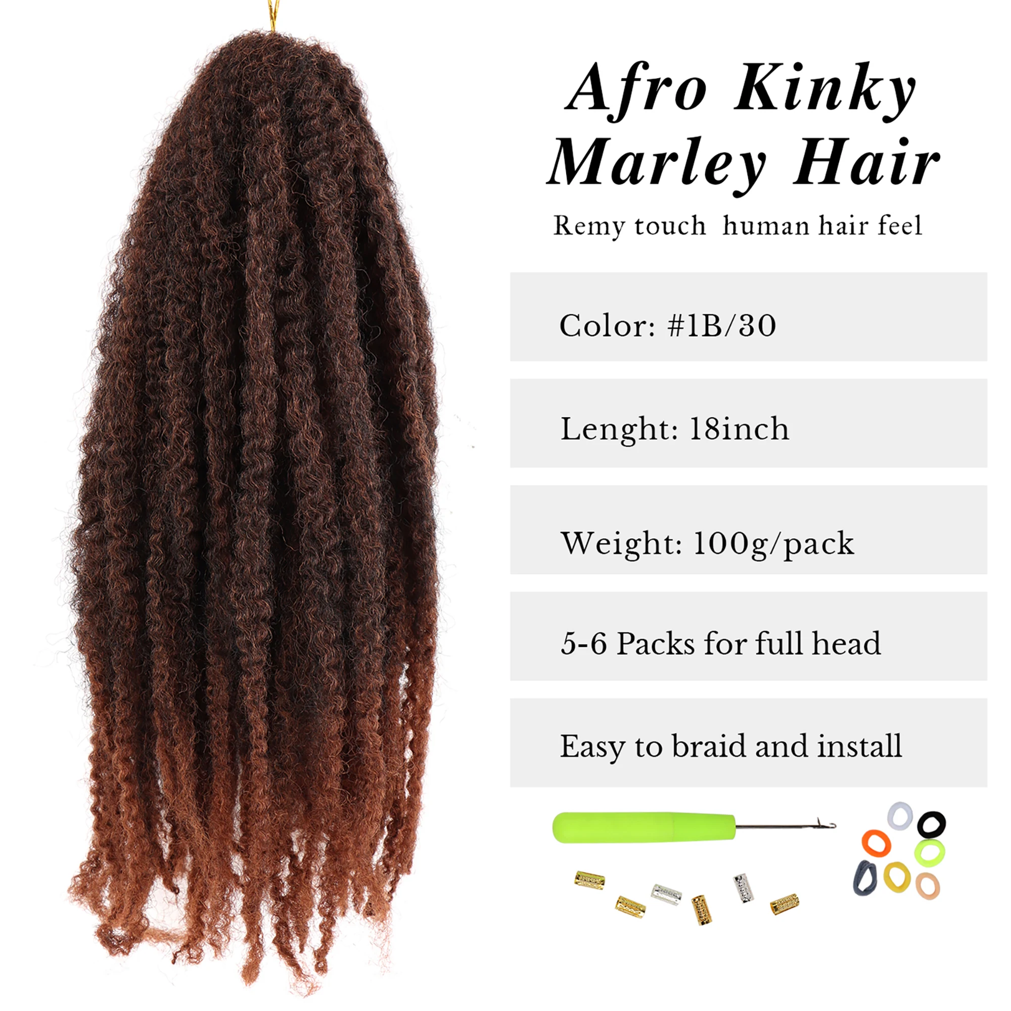 VAST Wholesale price 18 inch Color Crochet Afro Kinky Synthetic Braiding Hair Crochet Braids twist Marley Braids Hair Extensions