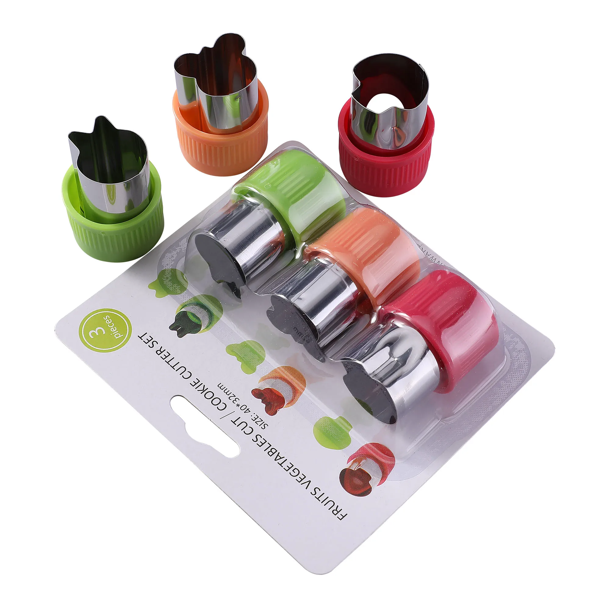 3 / set vegetable fruit cutting mold cartoon flower shape cutting printing mold cookie cutter steel cookie tool