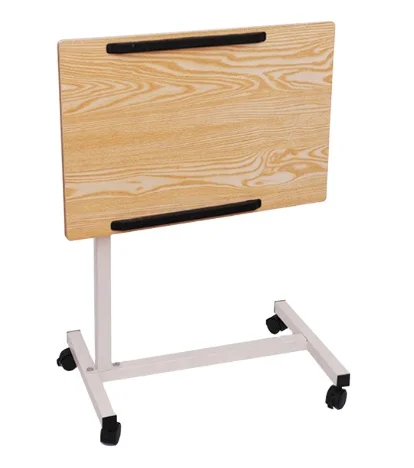Распродажа прочная Больничная мебель передвижной Регулируемый Деревянный медицинский дешевый складной обеденный стол с роликами