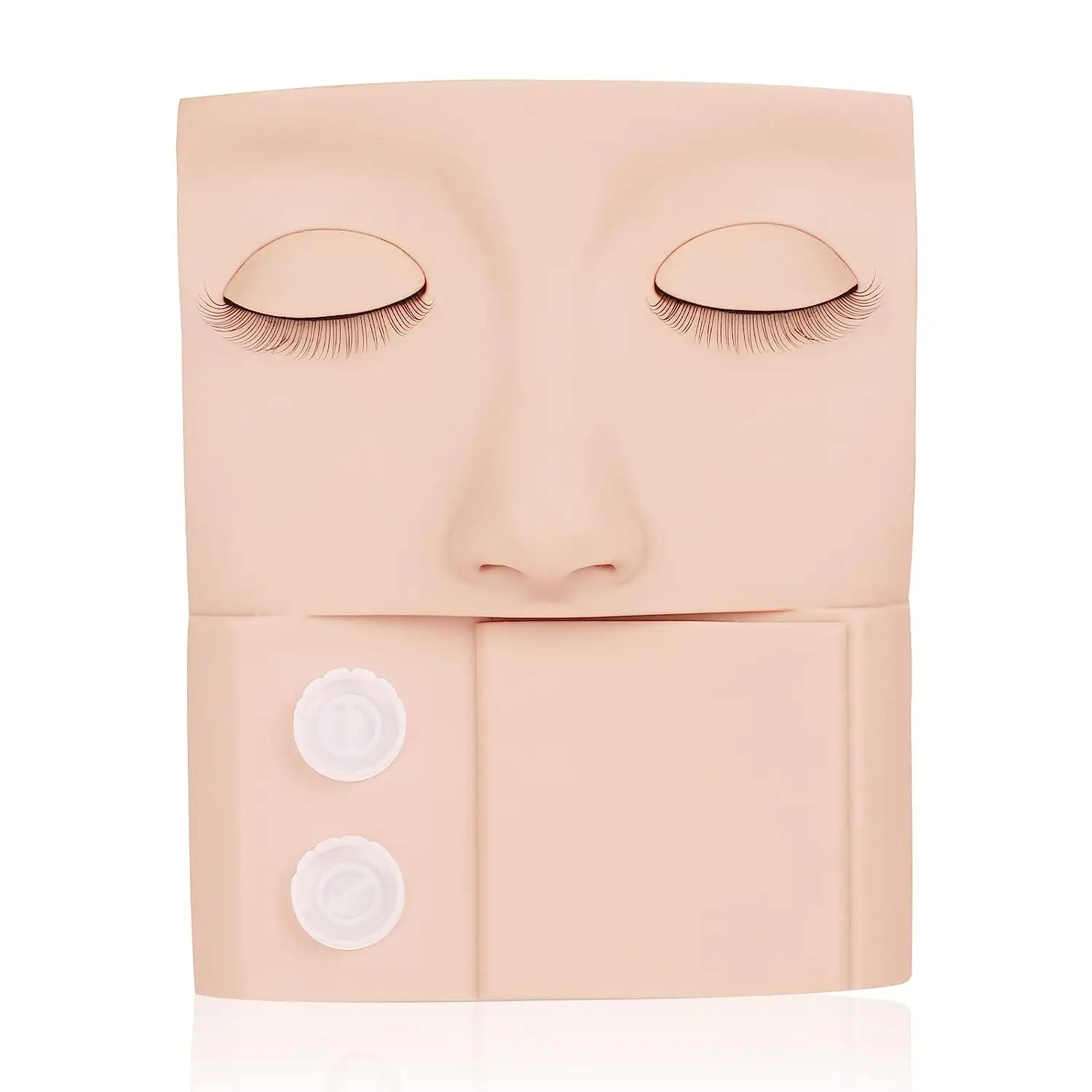 Голова манекена ресниц с веком для начинающих, тренировочная плоская силиконовая голова манекена для наращивания ресниц