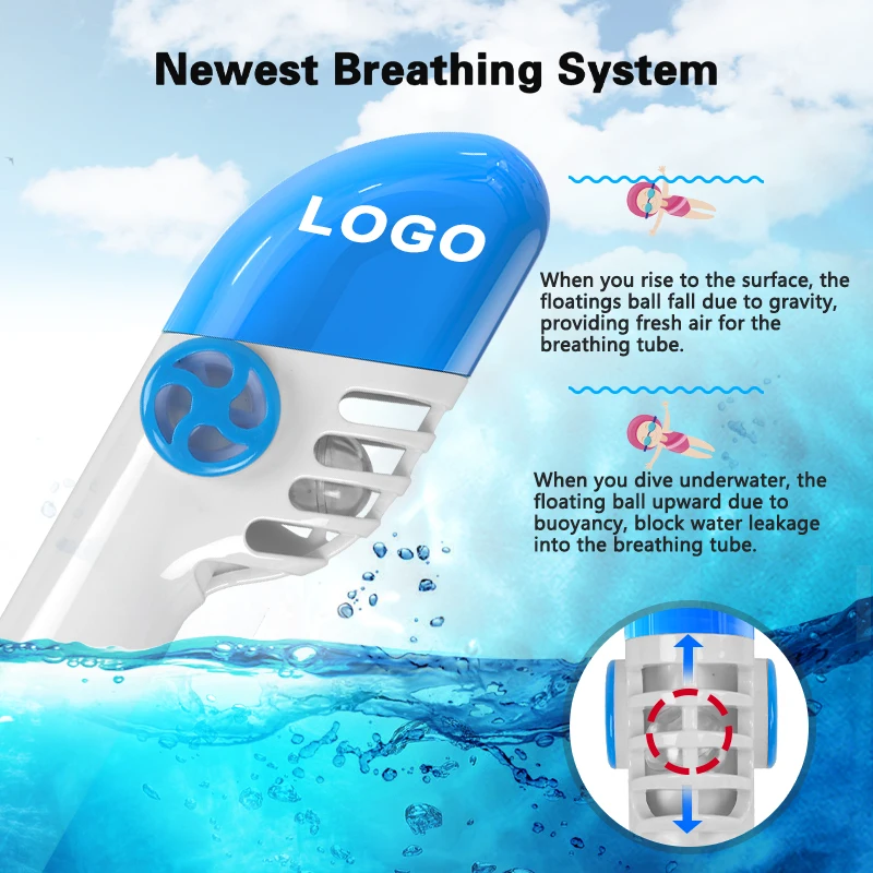 High Quality Anti Fog Freebreath Silicone Kids Full Face Snorkel Mask with Detachable Camera Mount