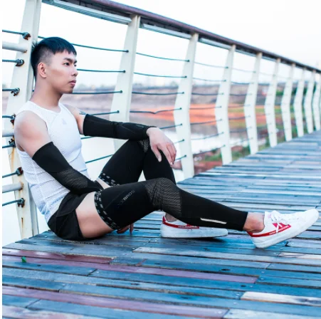 ROCKBROS Зимние флисовые теплые Рукава дышащие спортивные налокотники для фитнеса Чехлы для рук велосипедные беговые баскетбольные налокотники 1