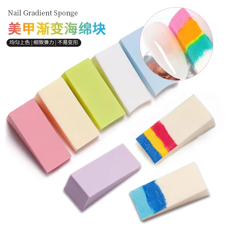 Triangle DIY Nail Gradient Color Stamping Sponges 10pcs/ Set Manicure 3D Image Coloring Stamp Foam Tools Sponges