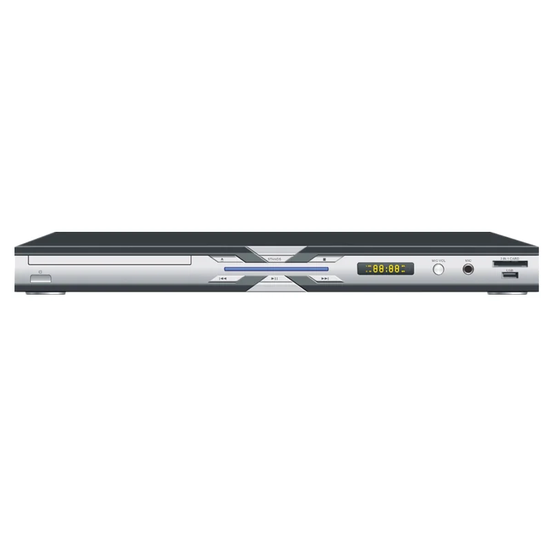 DVD-TKB362 USB SD DVD Полный металлический домашний dvd-плеер с пультом дистанционного управления и led-дисплеем