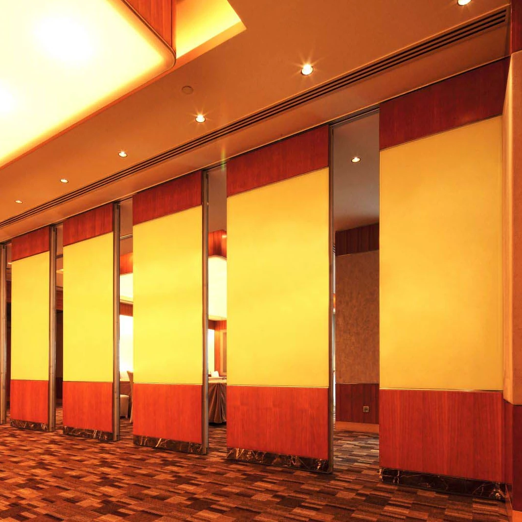 65mm fabric with sponge finishes stainless steel wooden folding partition wall aluminium sliding door profiles