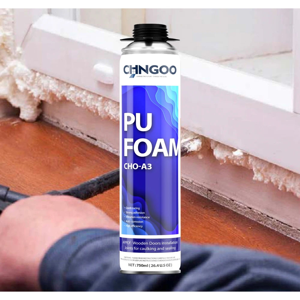 CHNGOO Buy Discount Aluminium Light Bix PU Spray Foam Sealant for Waterproofing