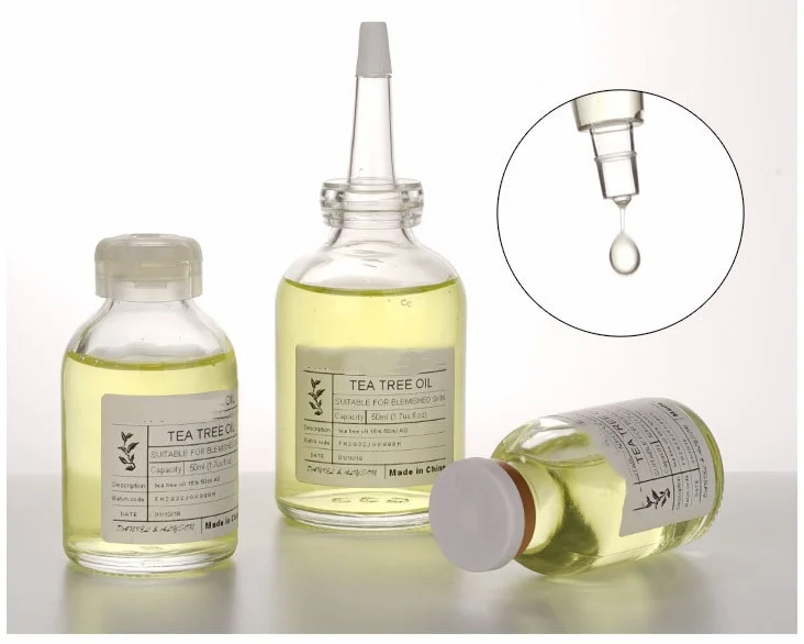 Spot 20ml 50ml molded penicillin bottle package transparent glass essential oil bottle cosmetic liquid essence flask