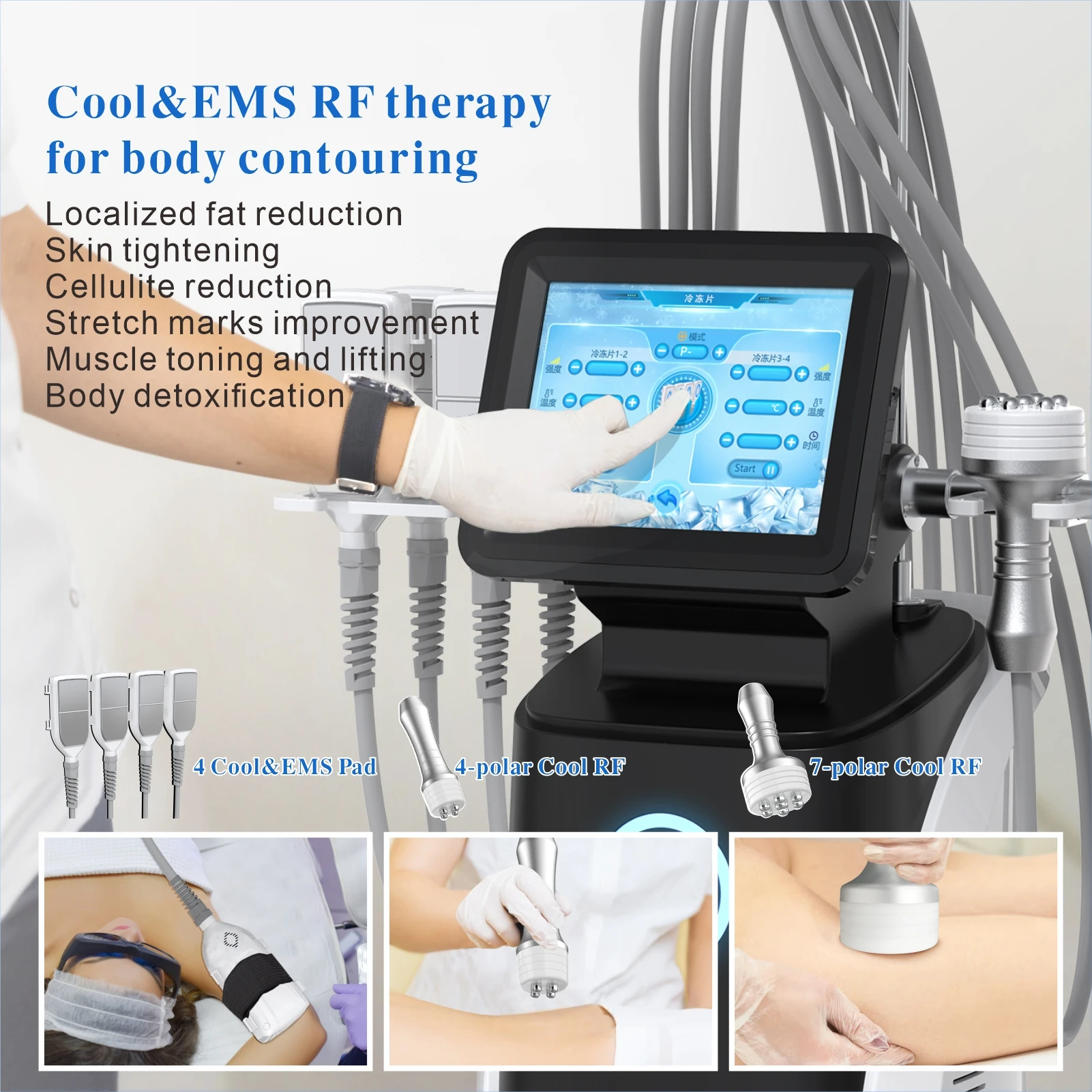 2023 Newest cryo ems muscle building body sculpt RF fat freeze coolsculption slim beauty cyrotherapy machine