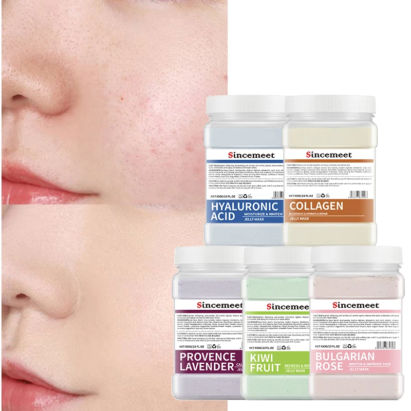 OEM Private Natural Organic Vajacial Facial Spa Hydrojelly Powder Peel Off Lavender Rose Jelly Mask Powder