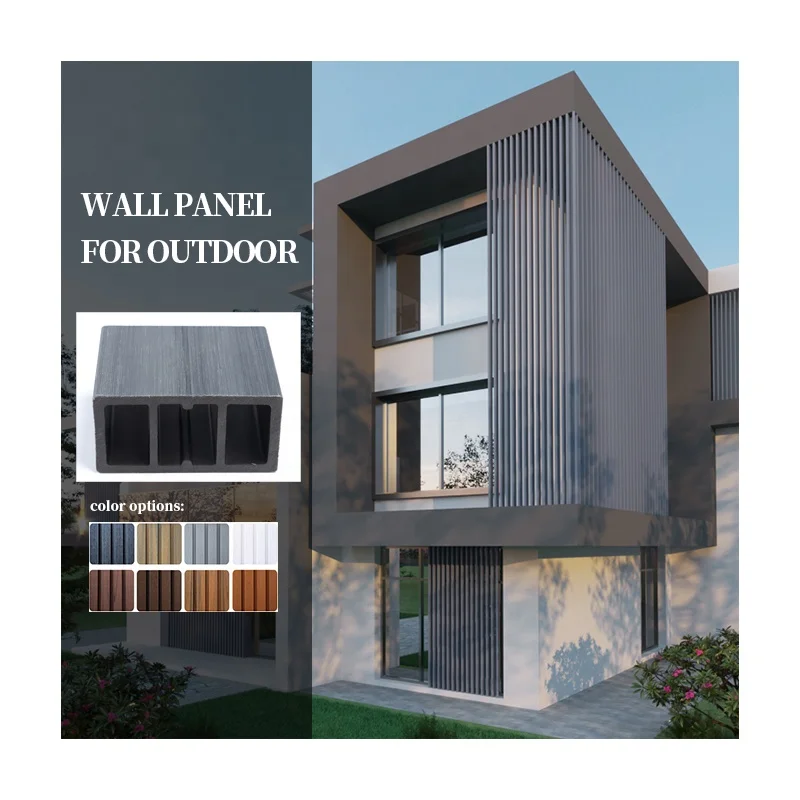 WPC Hollow Column for Exterior Wall Cladding Facade and Architectural Decorative Use tube