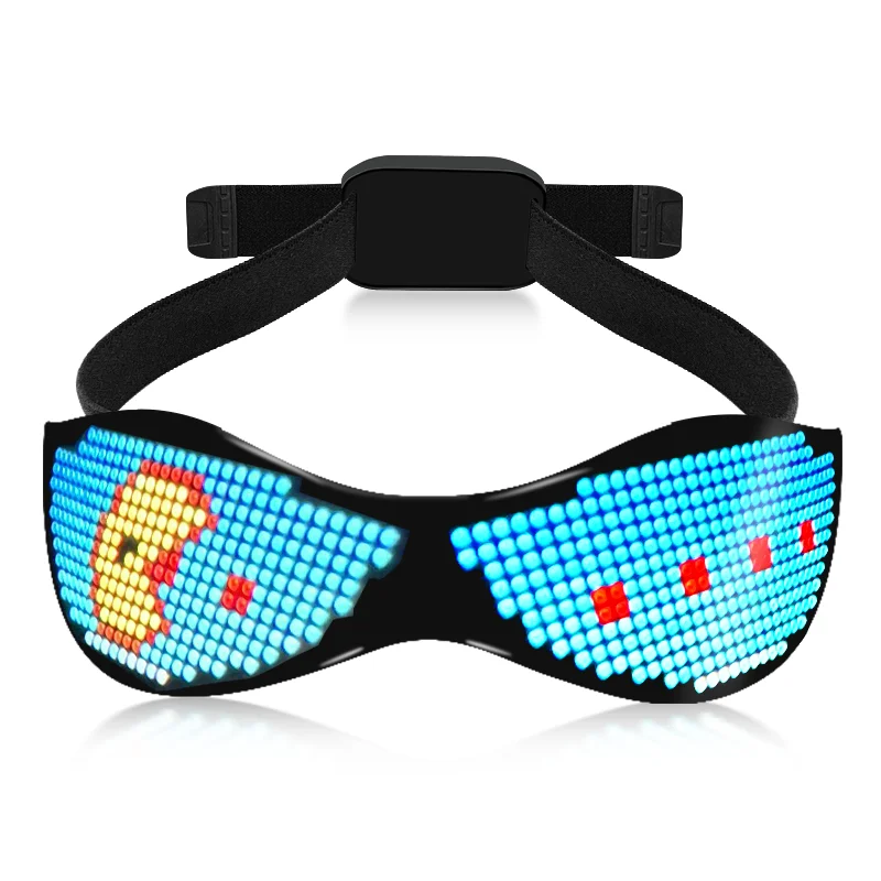 Rechargeable DIY Glowing LED Glasses Smart APP Control Christmas Birthday Party Glasses Night Club Cool Shinning LED Glasses