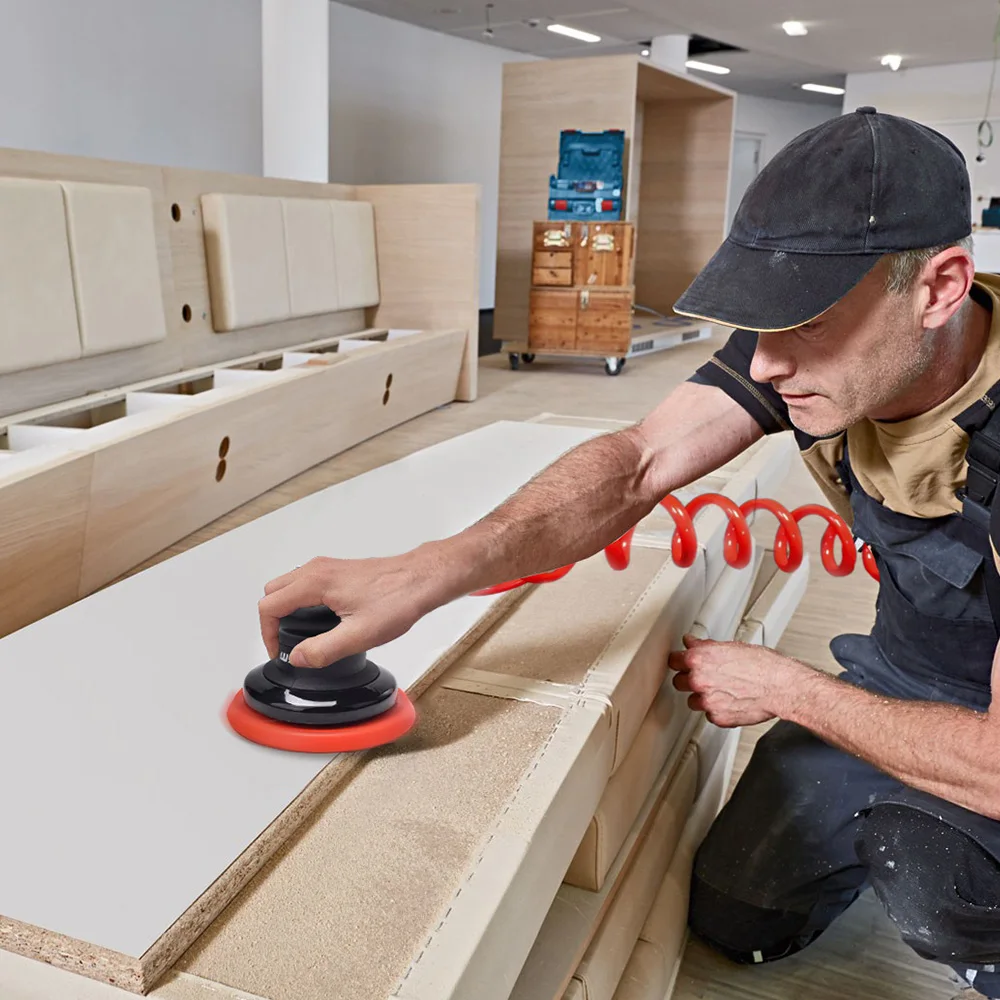 High-speed polishing machine 5 inch dust-proof waxing pneumatic polishing air grinder car beauty waxing