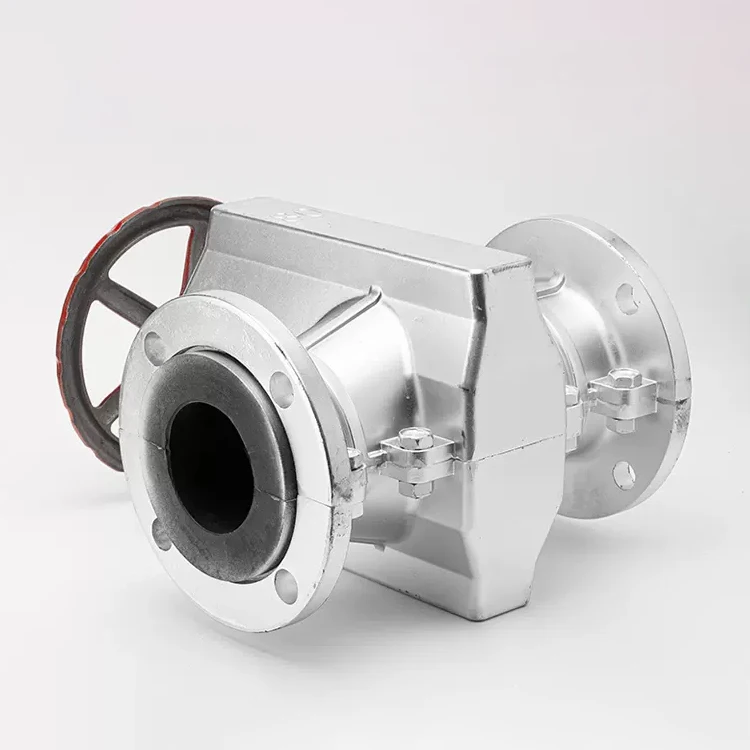 Manual Mud Sand Adjustment Aluminum Alloy Pipe Clamp Valve Cast Iron Rubber Pipe Valve