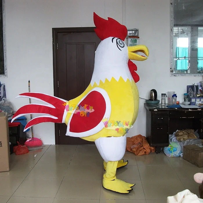 High Quality CE White Chicken Mascot Costume/rooster Mascot Costume Adult