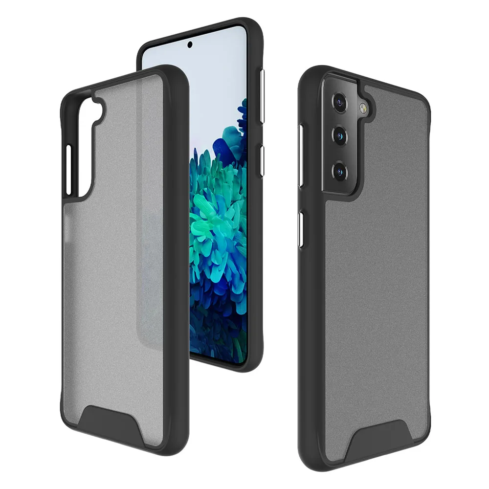 Silk Case For Samsung S21 S21 plus Anti Fingerprint Frosted phone Case  anti-fall 2 in 1 Mobile Back Cover