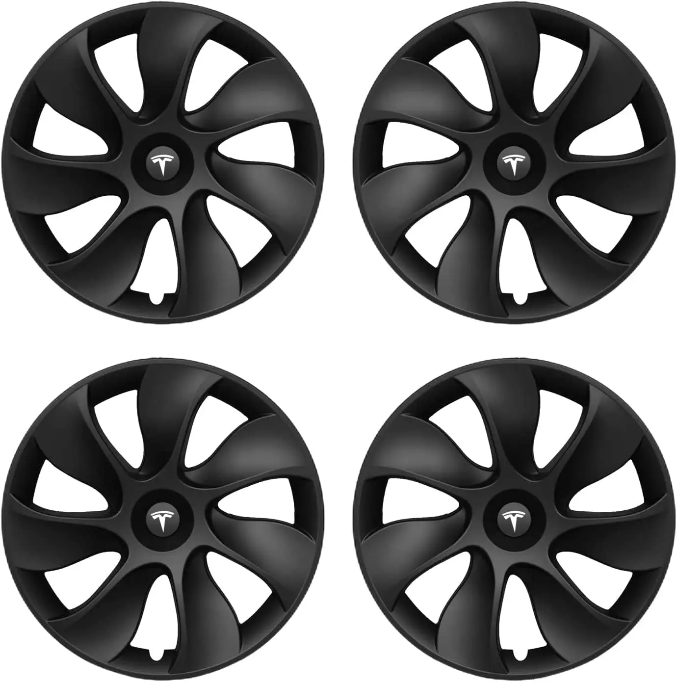 Tesla Model Y Wheel Cover 19-inch Asymmetrical Wheel Hubcaps with 2020-2023 Tesla Model Y Accessories 19' Tesla  Wheel Caps