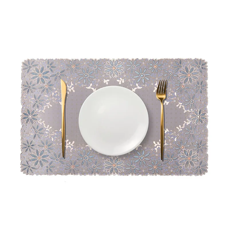 PVC Vinyl Disposable Luxury Natural non slip Kids Baby Felt Placemat