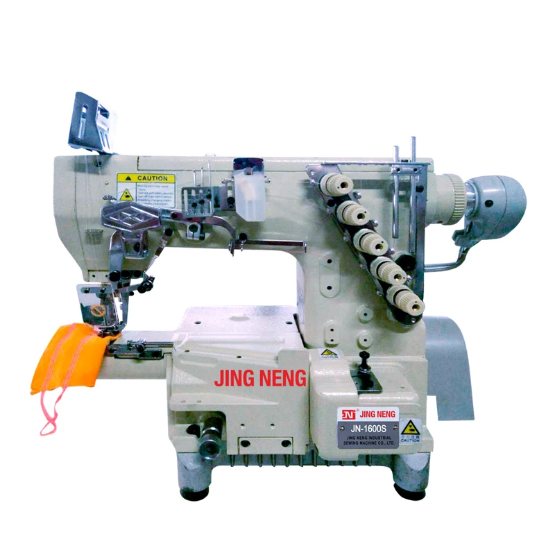 JN-1600S Cylinder Bed 4 Needle 6 Thread Flatseamer Sewing Machine Interlock Chainstitch Flat Seaming Sewing Machine