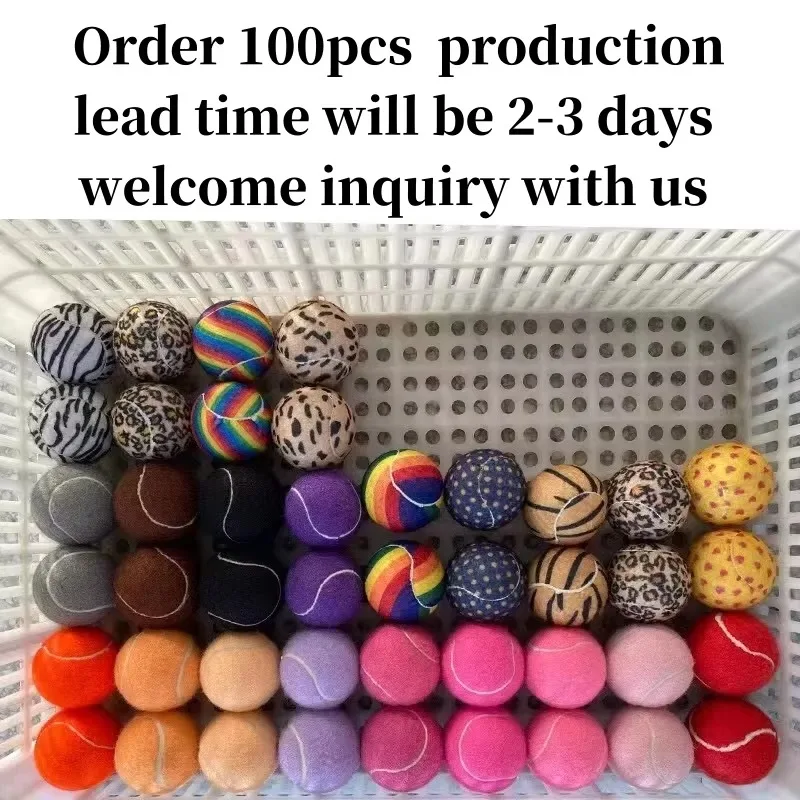 Custom logo polyester 2.5 inch colored tennis balls cheap tennis balls pink purple orange black bulk personalized tennis ball