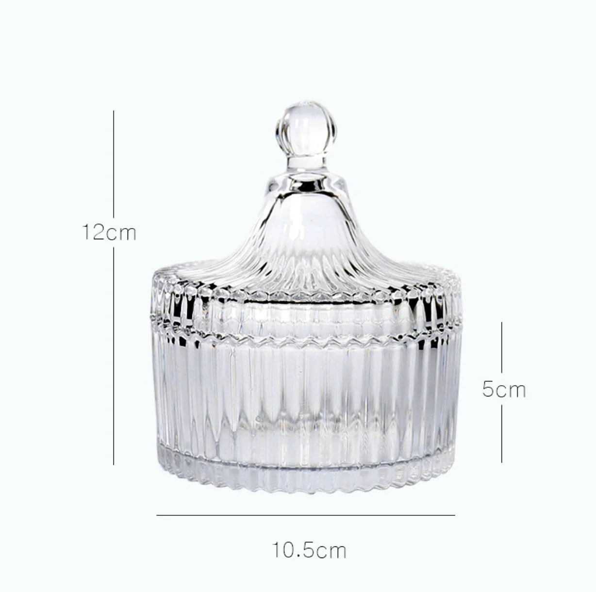 Luxury Geo Cut Home Wedding Decoration Crystal Glass Candle Jars For Candle Holder Containers Vessels With Lids