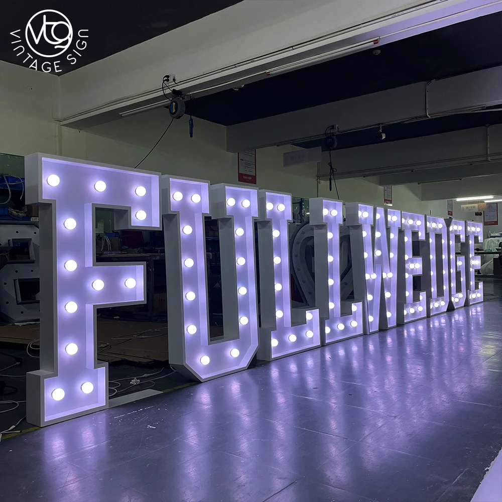 4ft RGB Marquee Letter Sign Metal Wedding Marquee Letters With Factory Prices