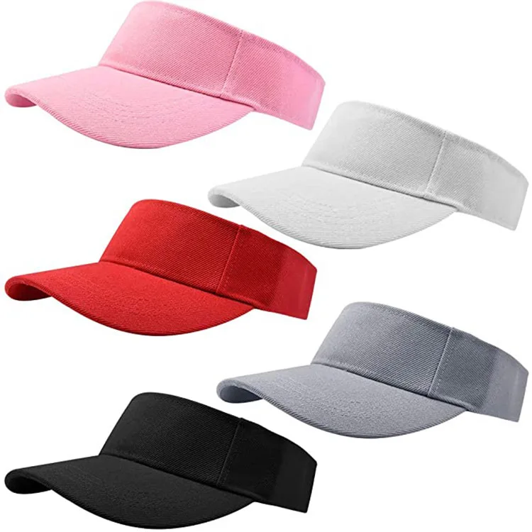 Customized Colorful Breathable Wide Brim Sports Performance Fit Adjustable Straps UV Protection Baseball Tennis Outdoor Visors