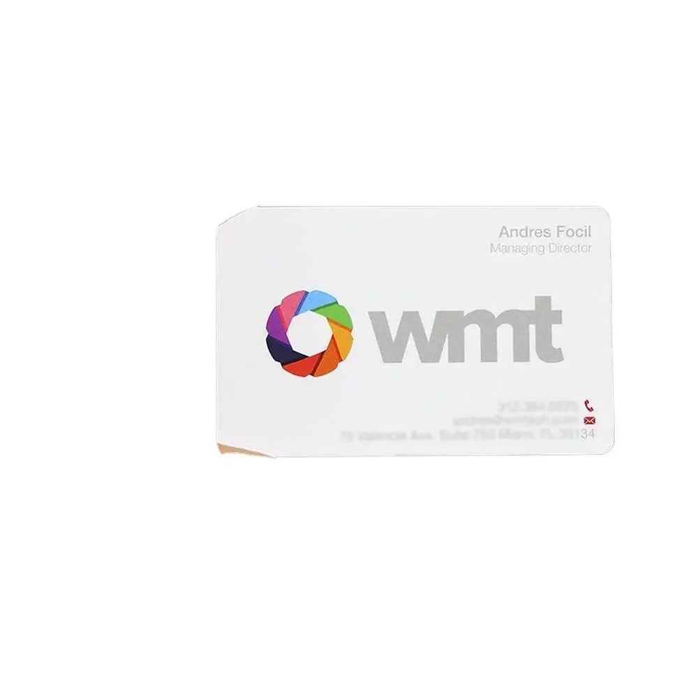 Plastic PVC UV printing RFID digital business cards smart business card NFC business cards