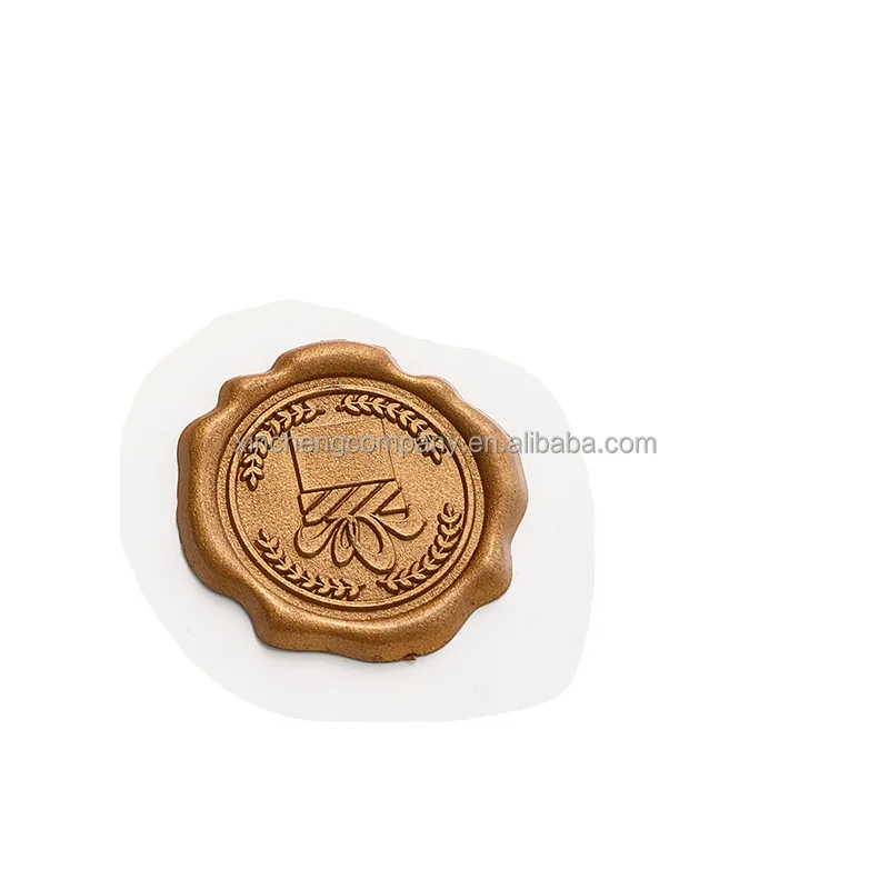 Wholesale customized Logo Self Adhesive Wax Seals Stamp Stickers and custom wax stickers with self-adhesive
