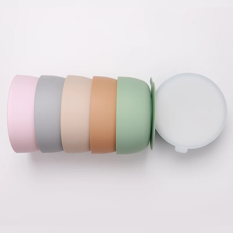 Silicon Babi Bowl Kids Suction Bowl Toddler & Spoon Set For Kids Dining Silica Gel Powerful Suction Cup Bowl With Spoon Wooden