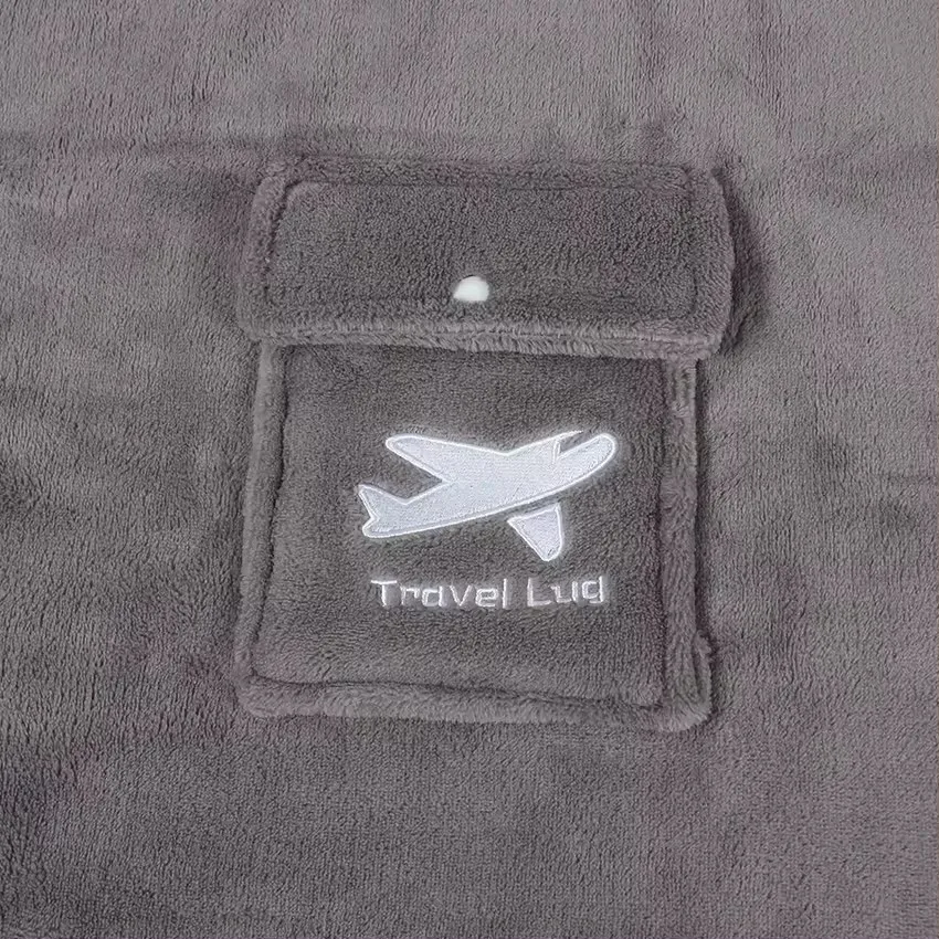Luxury Soft And Foldable Easy Carry Custom Logo 2 In 1 Pillow travel blanket and pillow