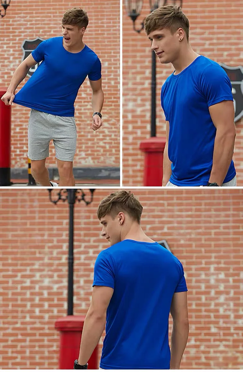 wholesale bulk custom print cheap promotional quick dry  mesh 100% microfiber polyester gym t shirt