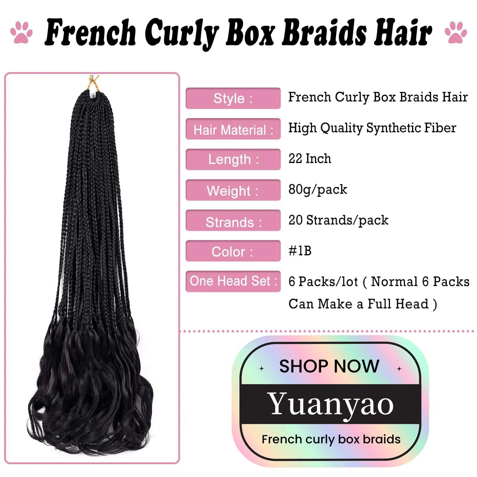 Goddess Box Braids Crochet Hair 22-Inch Jumbo French Curly Braids with Wavy Style Synthetic Material Pre-Looped Hairpieces