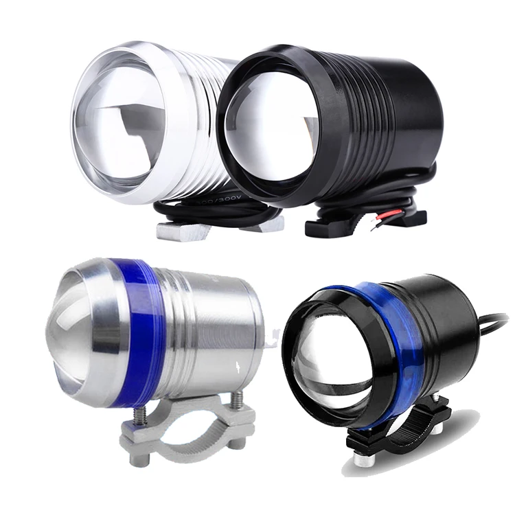 Универсальная водонепроницаемая черная Светодиодная лампа U3 для мотоцикла, фара для мотоцикла с синим, желтым, белым, красным глазом ангела, U2