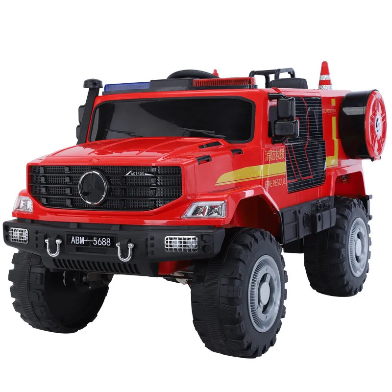 RHS-CAR6 Kids battery operated ride on toy police car with remote control Fire Engine electric car