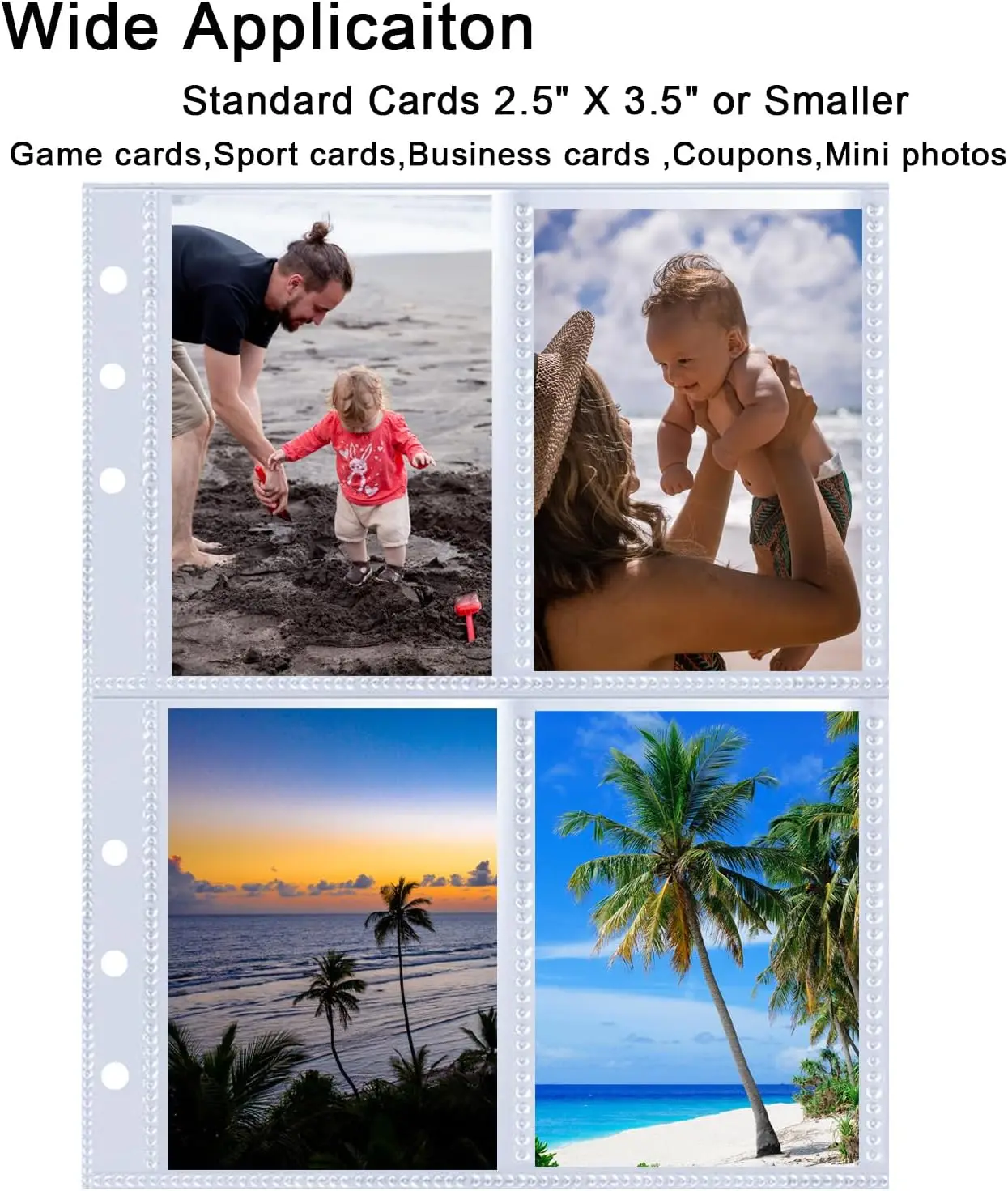 Wholesale PP 6 Rings 4 Pockets 6 Wire Thickness Card Holder A5 Transparent Kpop Card Sleeve Photo Abum Collection Photo Sleeves