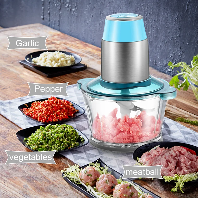 1.8L 2 speed electric stainless steel Home use vegetable chopper meat grinder blender