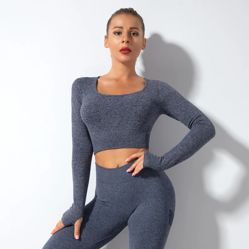 New ladies seamless breathable quick-drying fitness suit indoor yoga suit