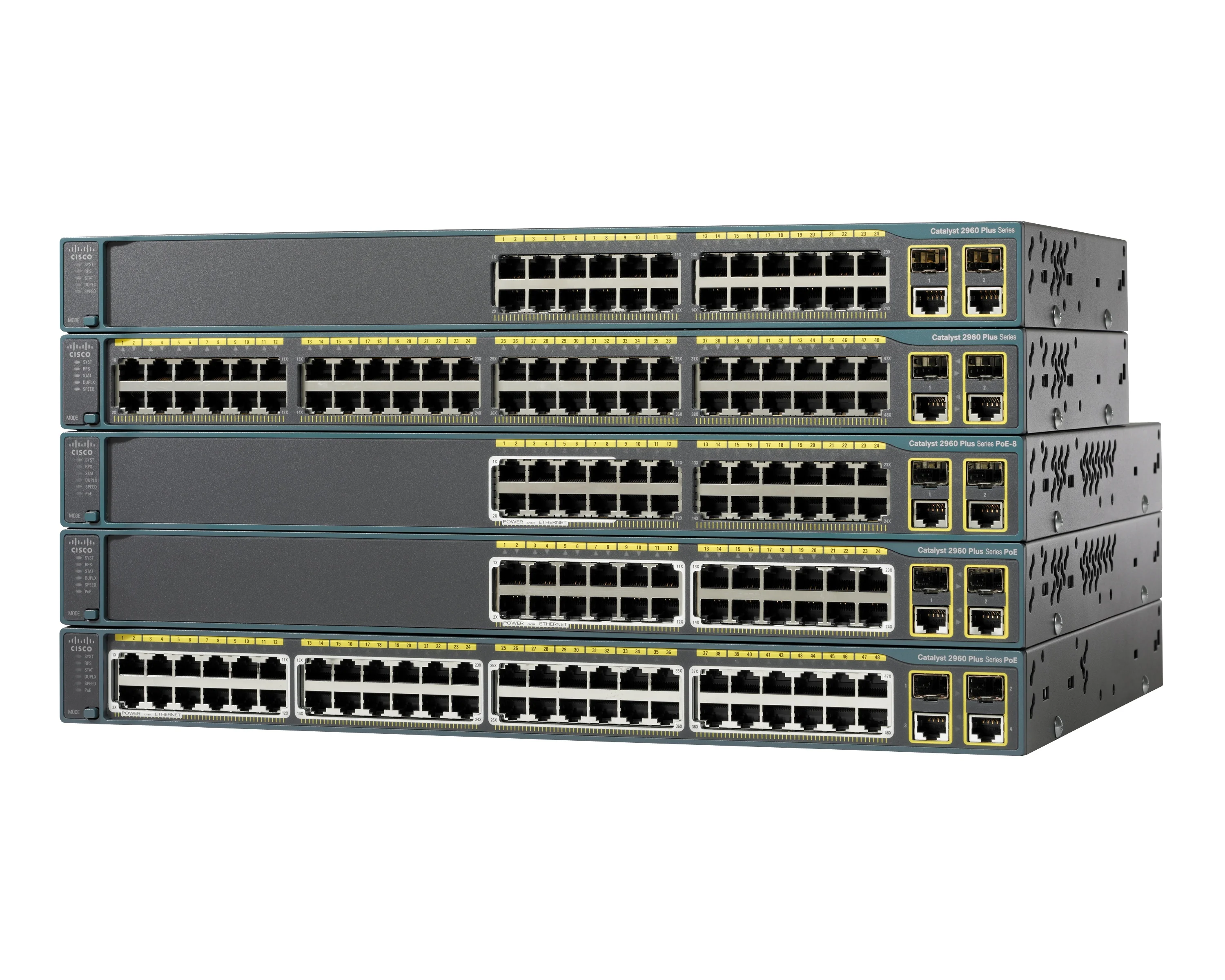 WS-C2960X-48LPS-L  2960-X 48 GigE PoE 370W, 4 x 1G SFP, LAN Base  48 port poe switch