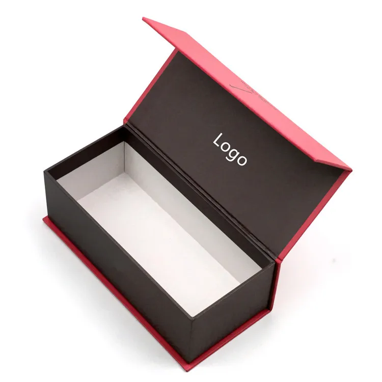 Pretty magnetic flap lid satin lined gift box wig box packaging custom logo hair box packaging with satin