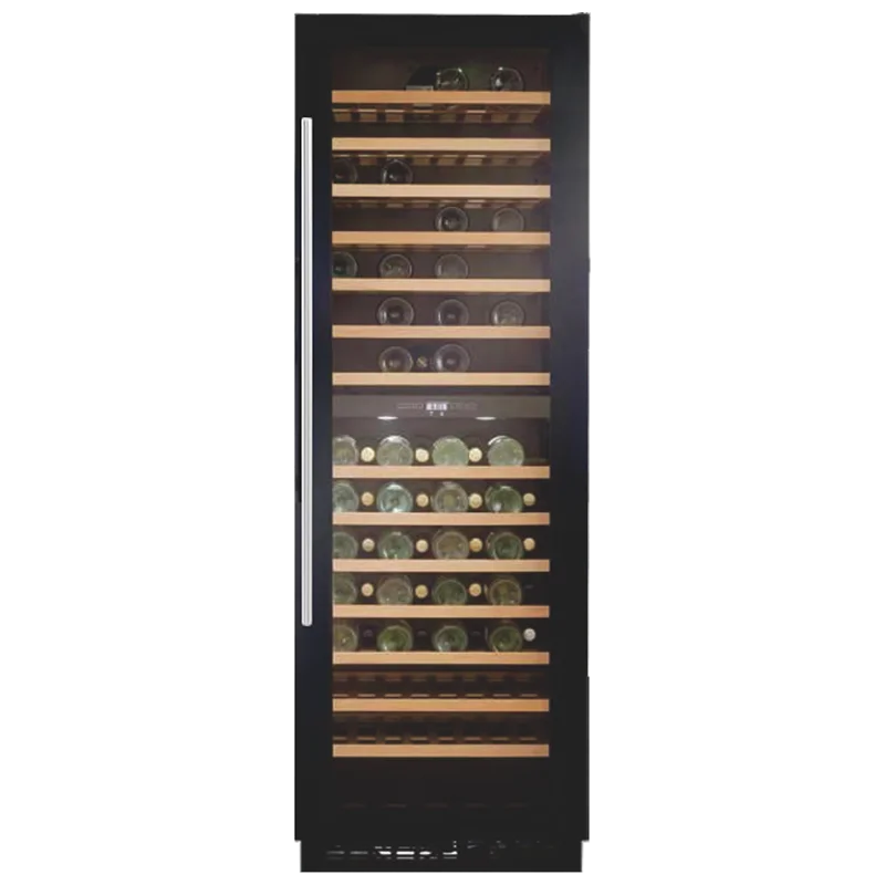 154 Bottles red wine refrigerator dual zone fridge built in Freestanding compressor cooler wine fridge custom tall cellar home