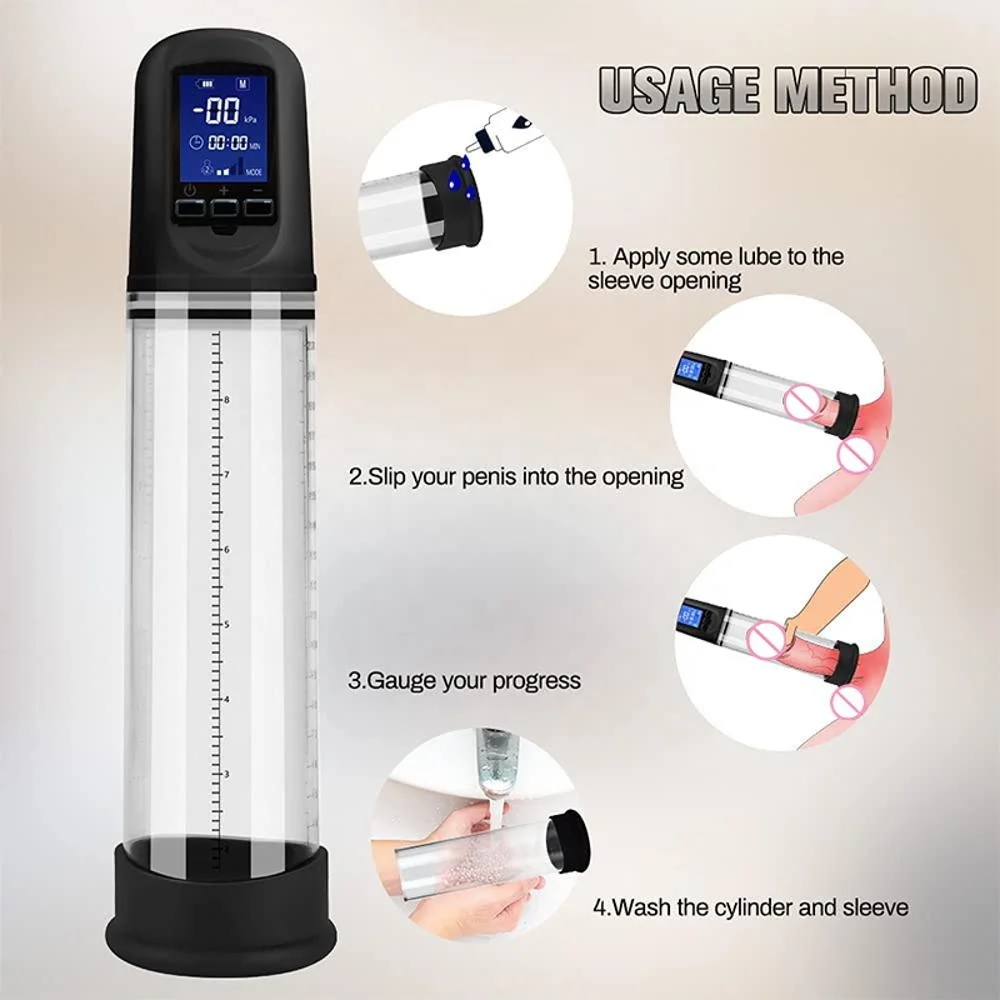 Penis Pump Penis Enlarger USB Rechargeable Electric Penis Enlargement Extender Vacuum Pump Sex Toys for Men