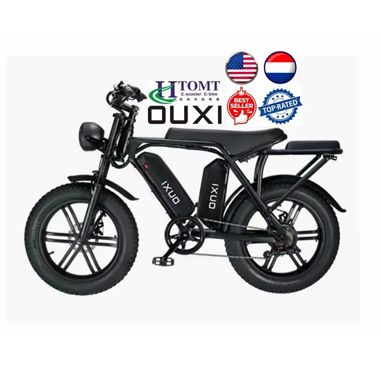 OUXI V8 Electric Bike Fat Tire Ebike Double Battery Version 2.0 Version Duo Battery