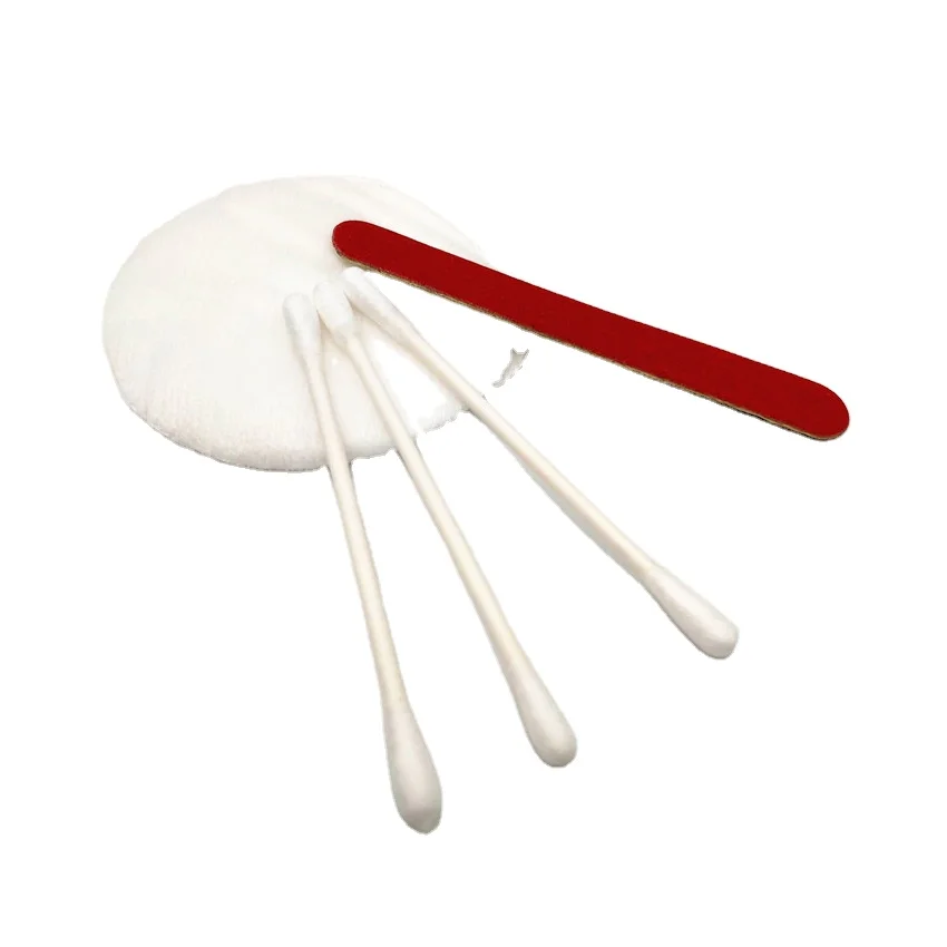 
Vanity kit 4 cotton buds 1nail file 2 cotton pads hotel salon airline 