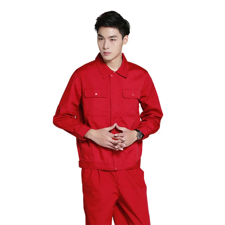 Wholesale workwear uniforms industrial uniform polyester breathable long sleeve construction work clothes