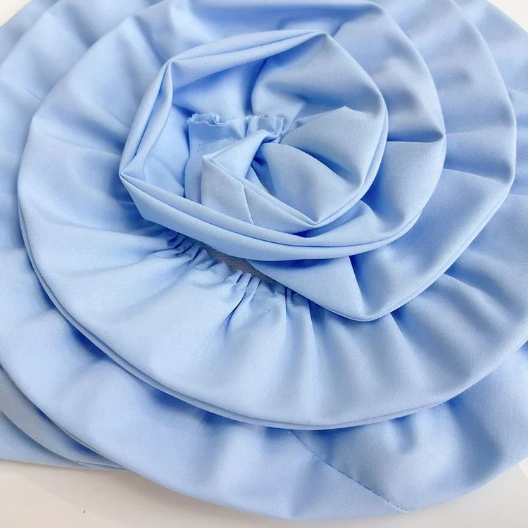Handmade 24cm Satin DIY Brooch Flowers for Wedding Dress Corsage Large Cufflinks Pins Buckles & Corsage Accessory
